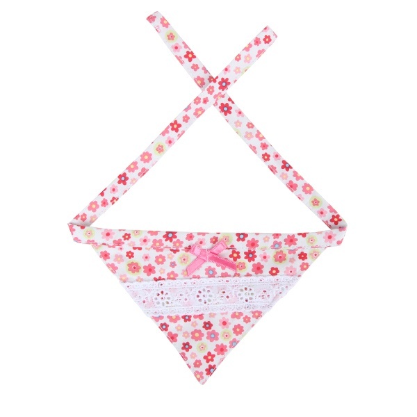 Pinkaholic Pinkaholic шейный платочек с цветочным узором и кружевом, розовый (S)