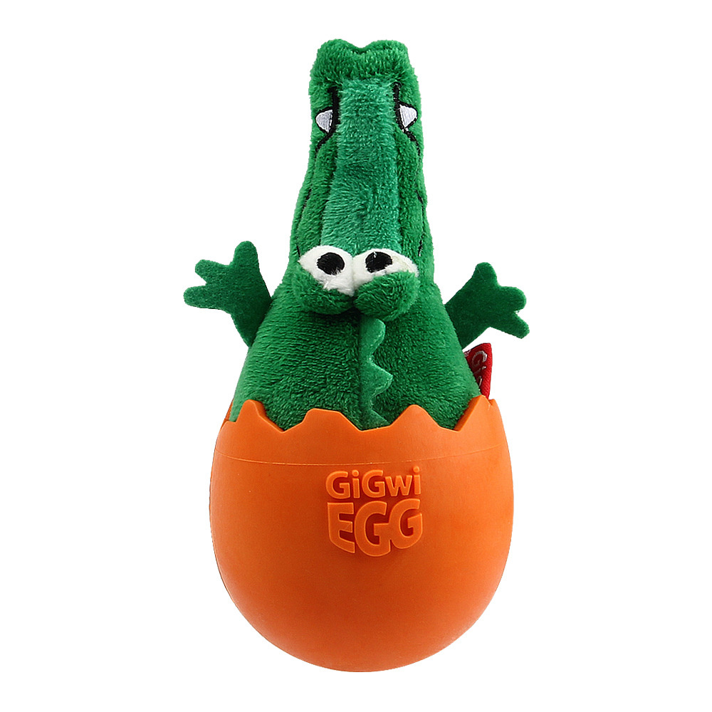 GiGwi GiGwi игрушка Крокодил неваляшка с пищалкой, текстиль/резина (138 г) gigwi gigwi игрушка крокодил с пищалкой текстиль резина синтепон 185 г