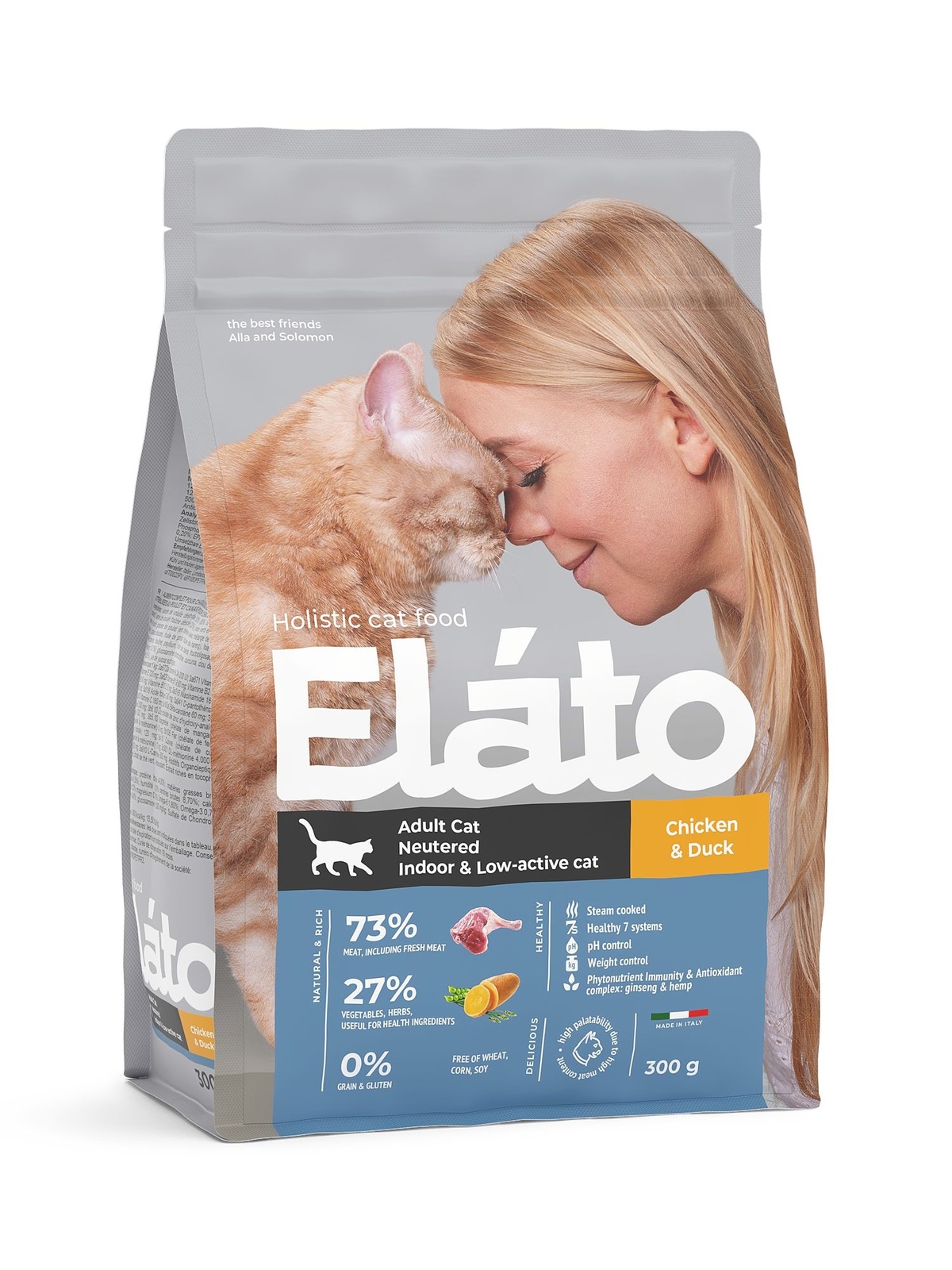 Elato Elato корм для кастрированных котов, стерилизованных и малоактивных кошек (300 г)