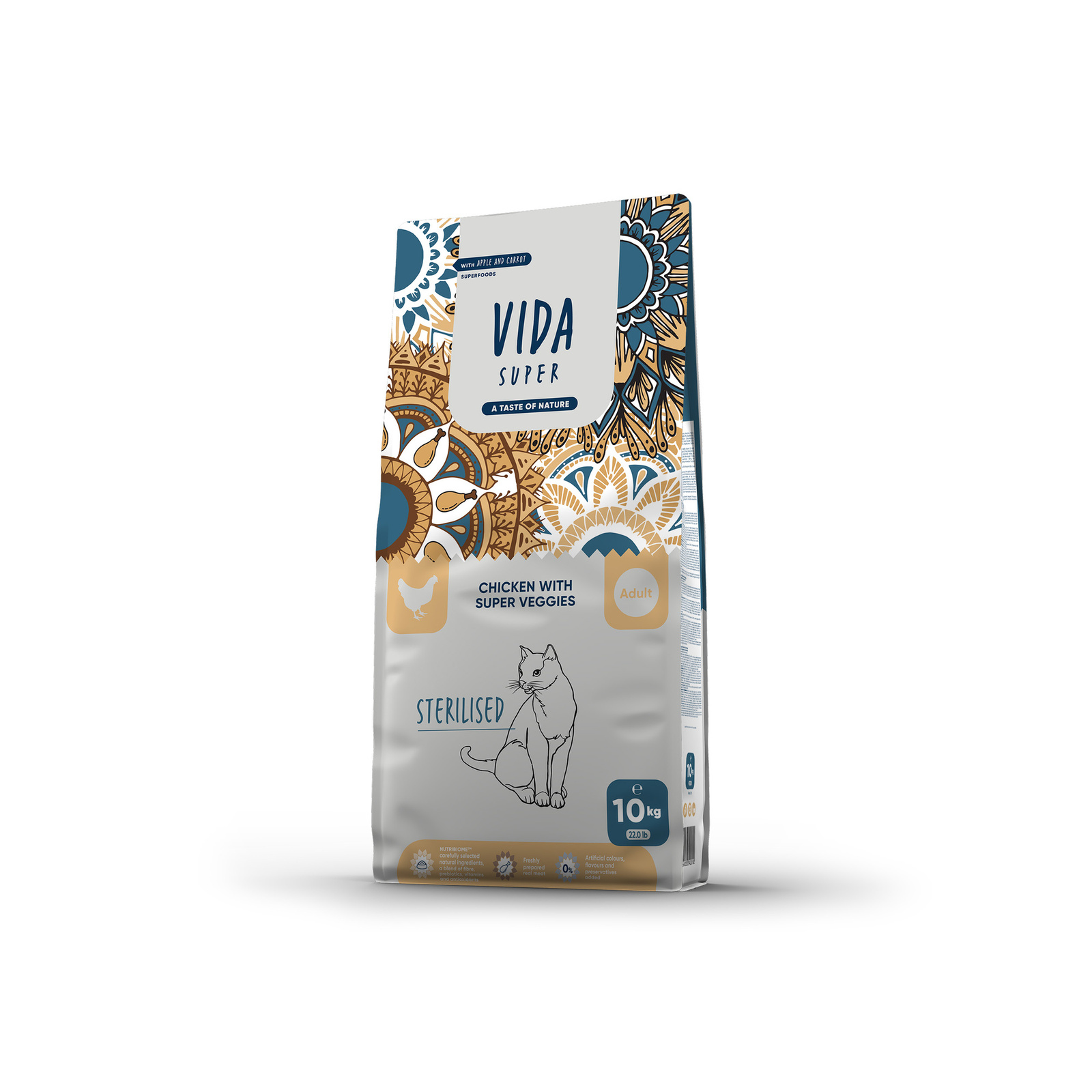 VIDA Super VIDA Super корм для взрослых стерилизованных кошек с курицей и овощами (10 кг)