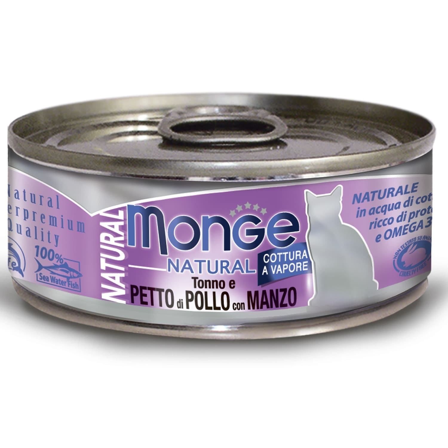 Monge Monge консервы для кошек: тунец с курицей и говядиной (80 г) 36828