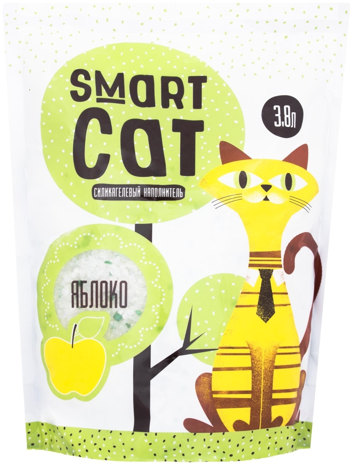Smart Cat наполнитель силикагелевый наполнитель с ароматом яблока (3,32 кг)