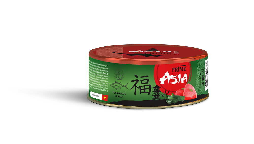 Prime Asia консервы для Котят Тунец с алоэ в желе (85 г)