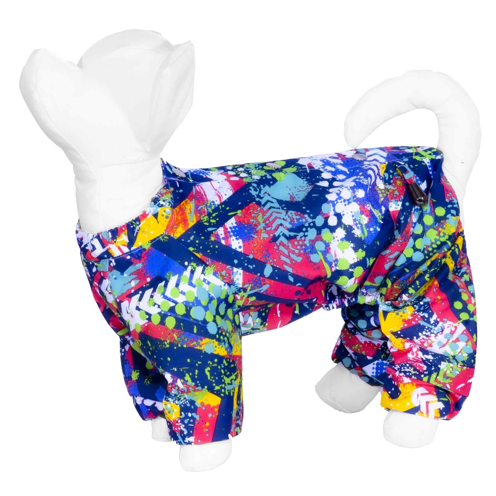 цена Yami-Yami одежда Yami-Yami одежда дождевик для собаки с рисунком «Абстракция», синий (S)