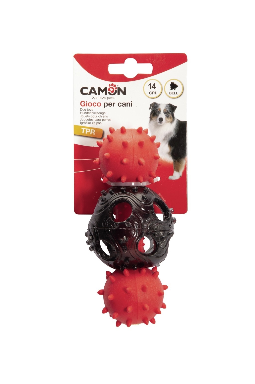 Camon Camon игрушка для собак Гантель с бубенчиком (500 г) игрушка для животных uniglodis с бубенчиком розовый синий 2шт
