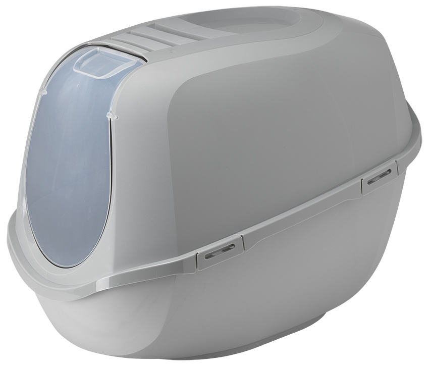 Moderna Moderna туалет-домик Mega Smart с угольным фильтром, 65х48.5х46 см, титановый серый (2 кг) moderna moderna туалет домик smartcat с угольным фильтром 54х40х41см теплый серый 1 2 кг