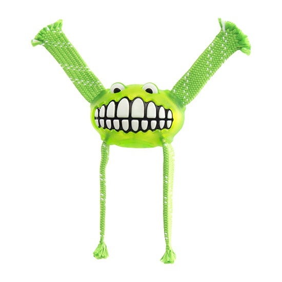 Rogz Rogz игрушка с принтом зубы и пищалкой FLOSSY GRINZ, лайм (30 г) фото