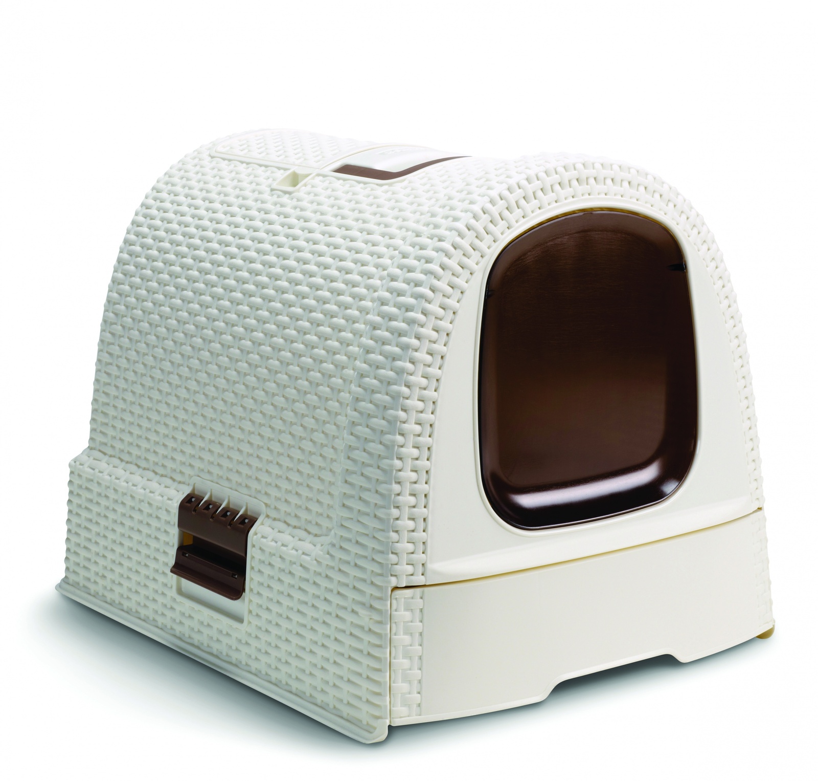 Curver PetLife туалет-домик для кошек, кремово-коричневый, 51x39x40 см (2,4 кг)