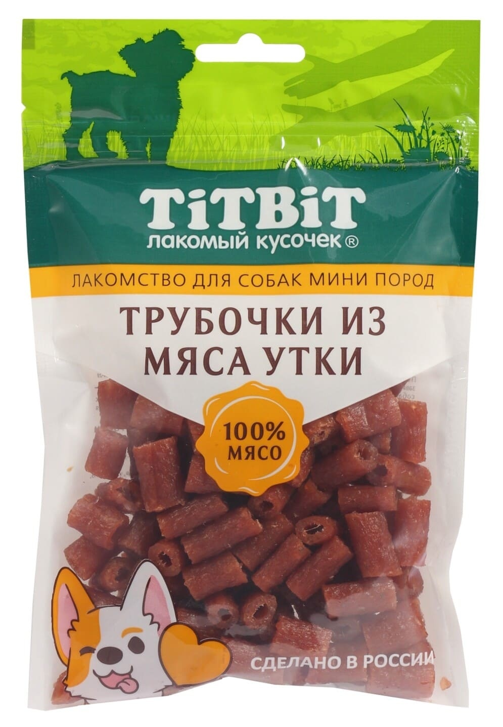 TiTBiT TiTBiT трубочки из мяса утки для собак мини пород (100 г)