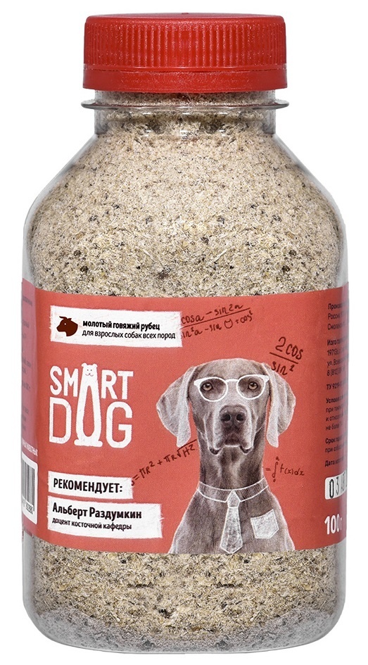 цена Smart Dog лакомства Smart Dog лакомства молотый говяжий рубец (100 г)