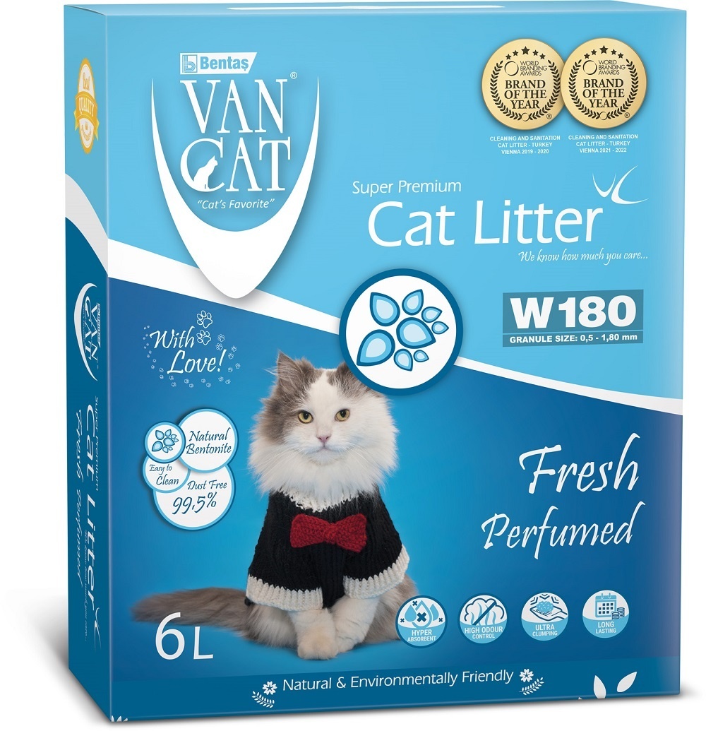 Van Cat комкующийся наполнитель с ароматом весенней свежести, 6л, коробка (5,1 кг)