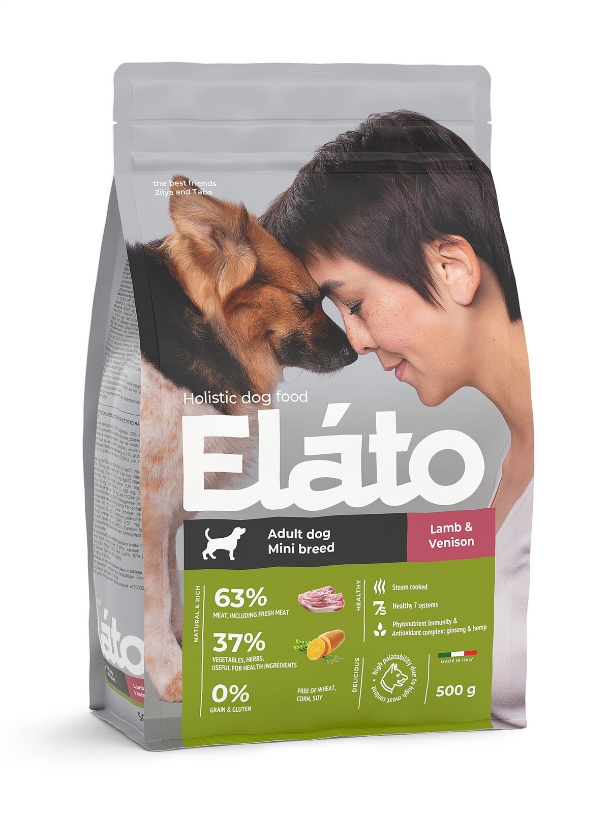 Elato Elato корм для взрослых собак мелких пород с ягненком и олениной (500 г)