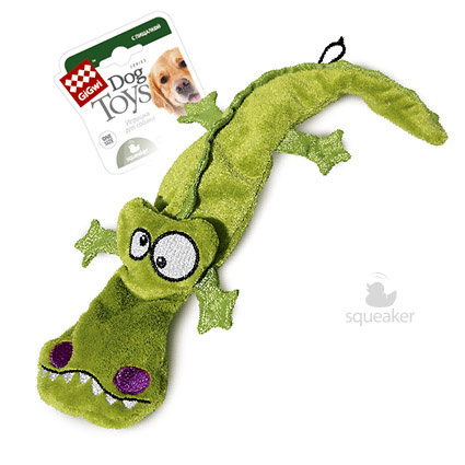 GiGwi GiGwi игрушка Крокодил с пищалками, ткань/пластик (89 г) gigwi gigwi игрушка кот с пищалками ткань пластик 45 г