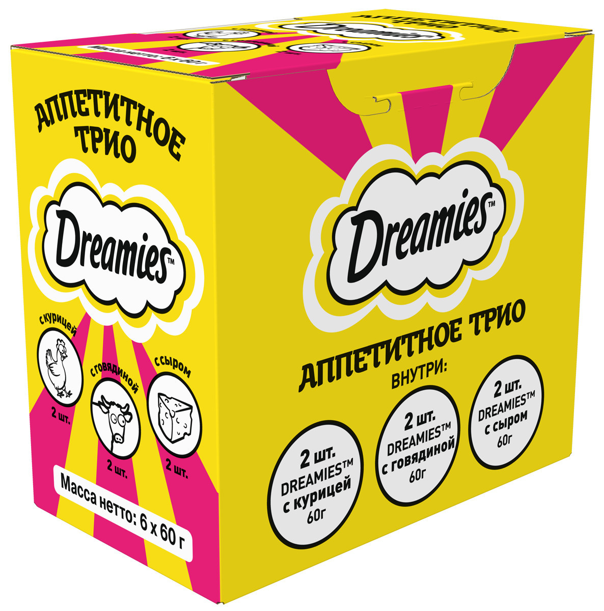 Dreamies Dreamies набор лакомств для кошек «Аппетитное трио» (360 г)