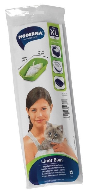 Moderna Moderna пакеты для кошачьего лотка (125 г) moderna moderna набор для котят совок пакеты туалет 37х28х6см теплый серый 200 г