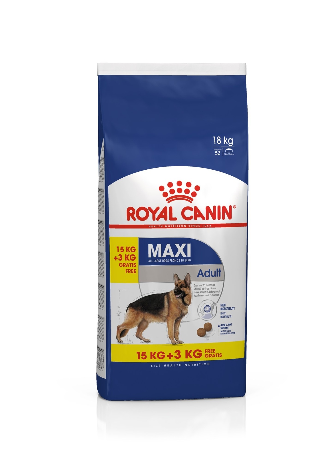 Корм Royal Canin для взрослых собак крупных пород: 26-44 кг, 15 мес.- 5 лет (3 кг)
