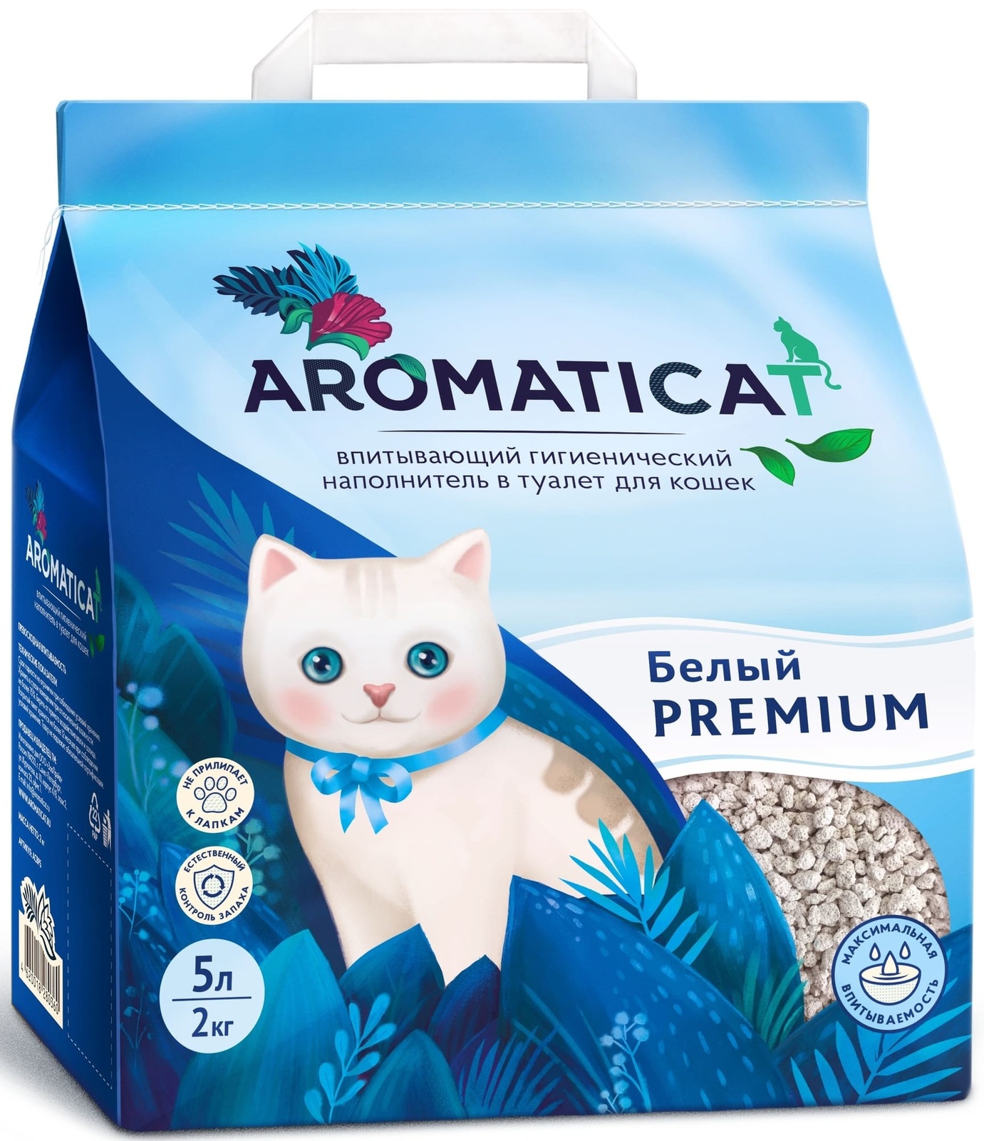 AromatiCat впитывающий наполнитель Premium, белый (4 кг) 