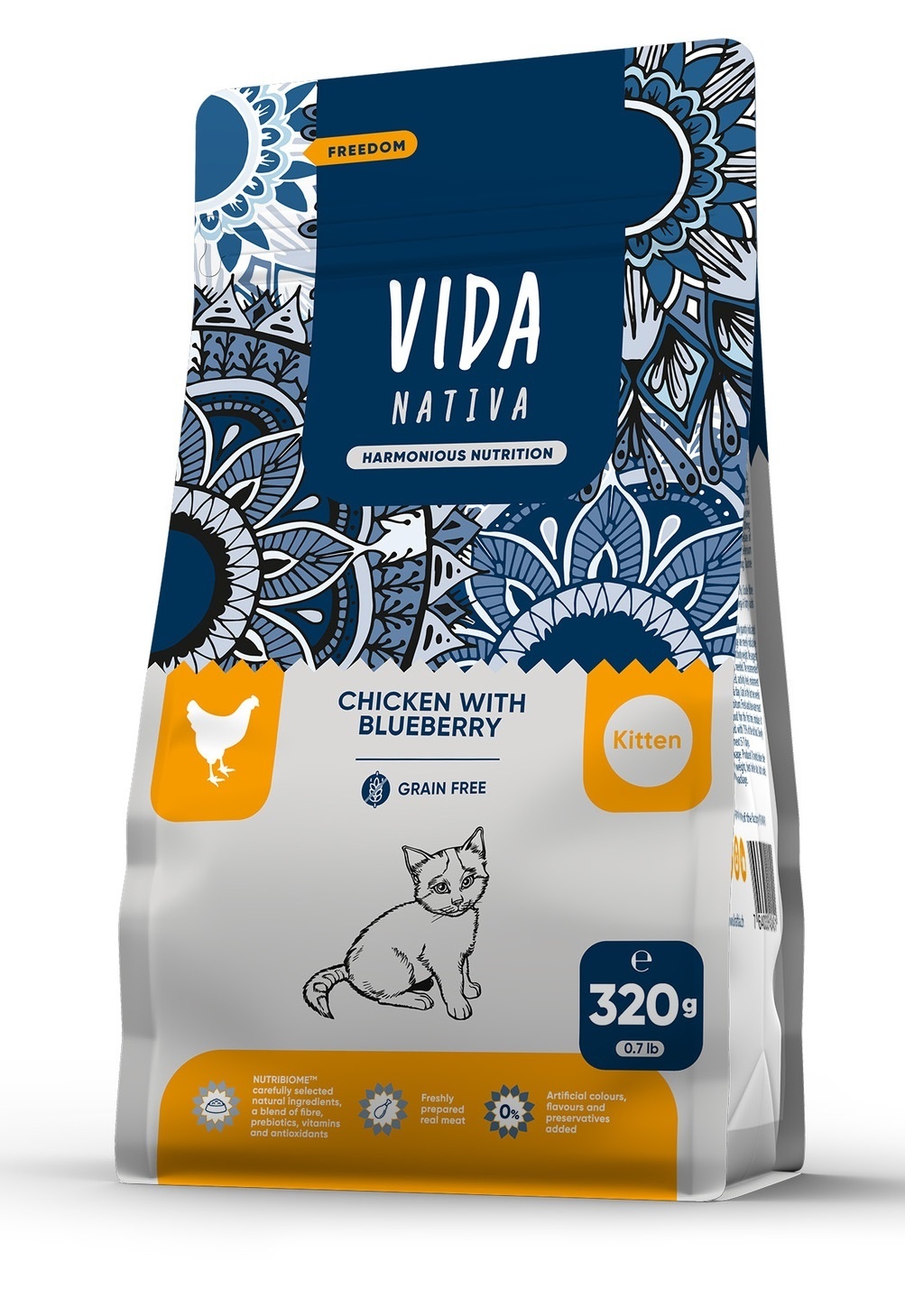 VIDA Nativa корм для котят с курицей и черникой (320 гр)