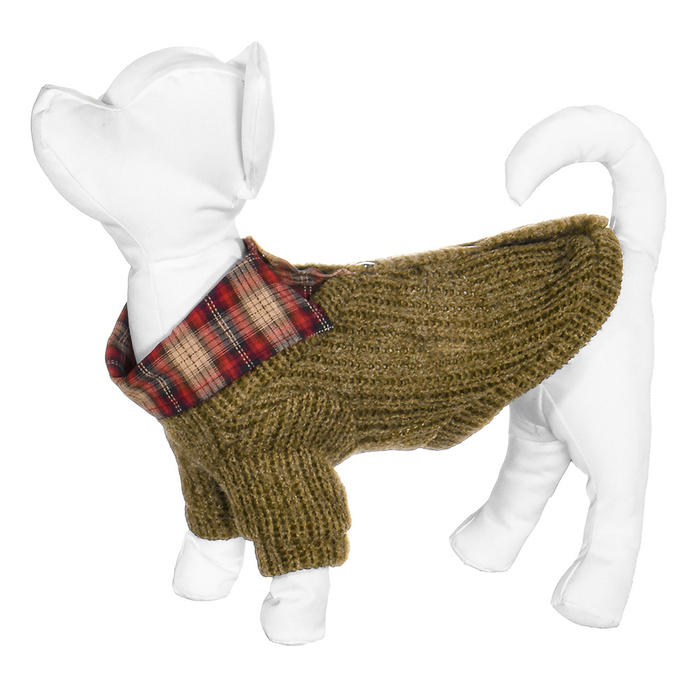 Yami-Yami одежда Yami-Yami одежда свитер с рубашкой для собак, горчичный (L)