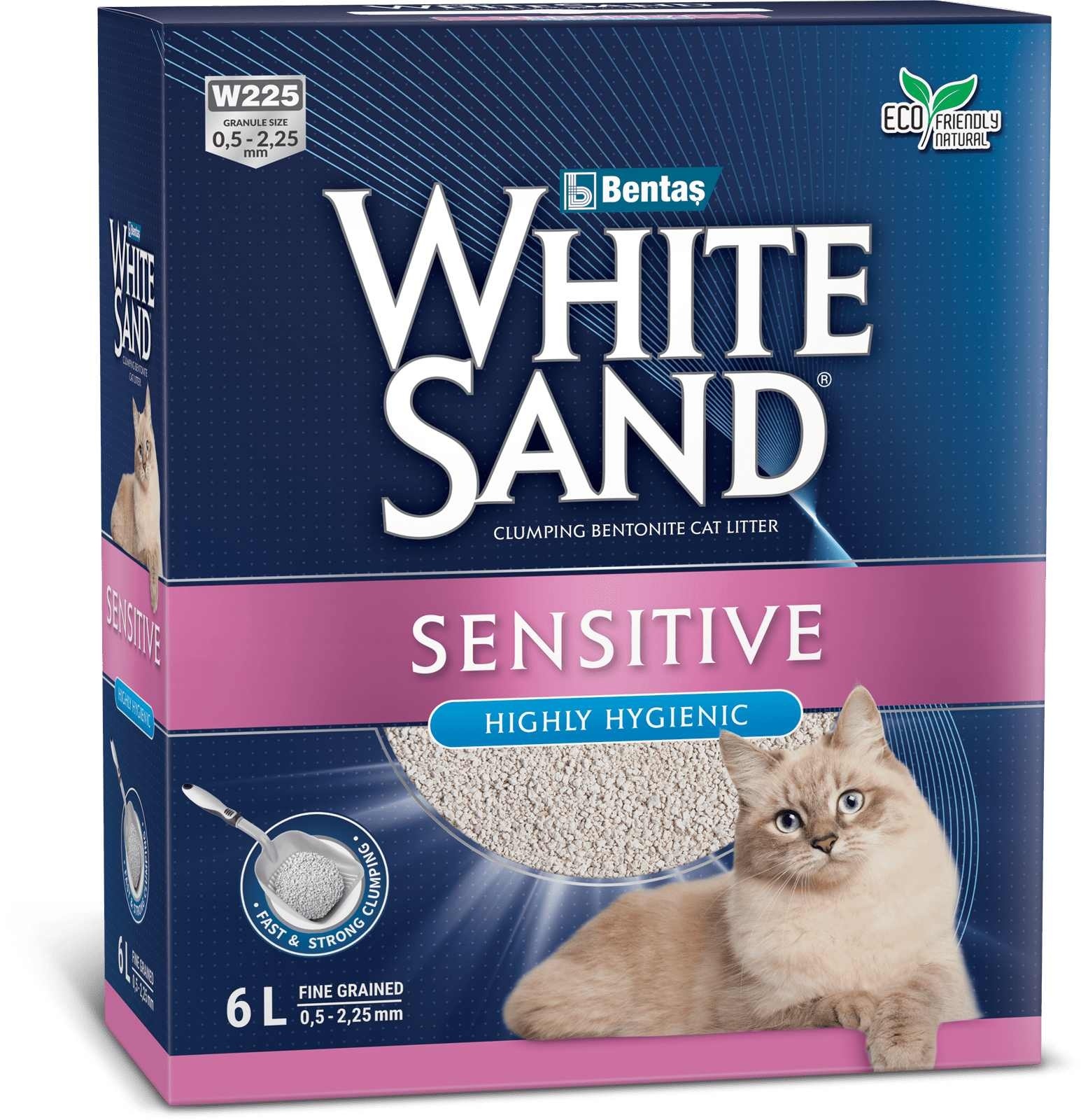 White Sand White Sand комкующийся наполнитель для чувствительных кошек, без запаха, коробка (5,1 кг)