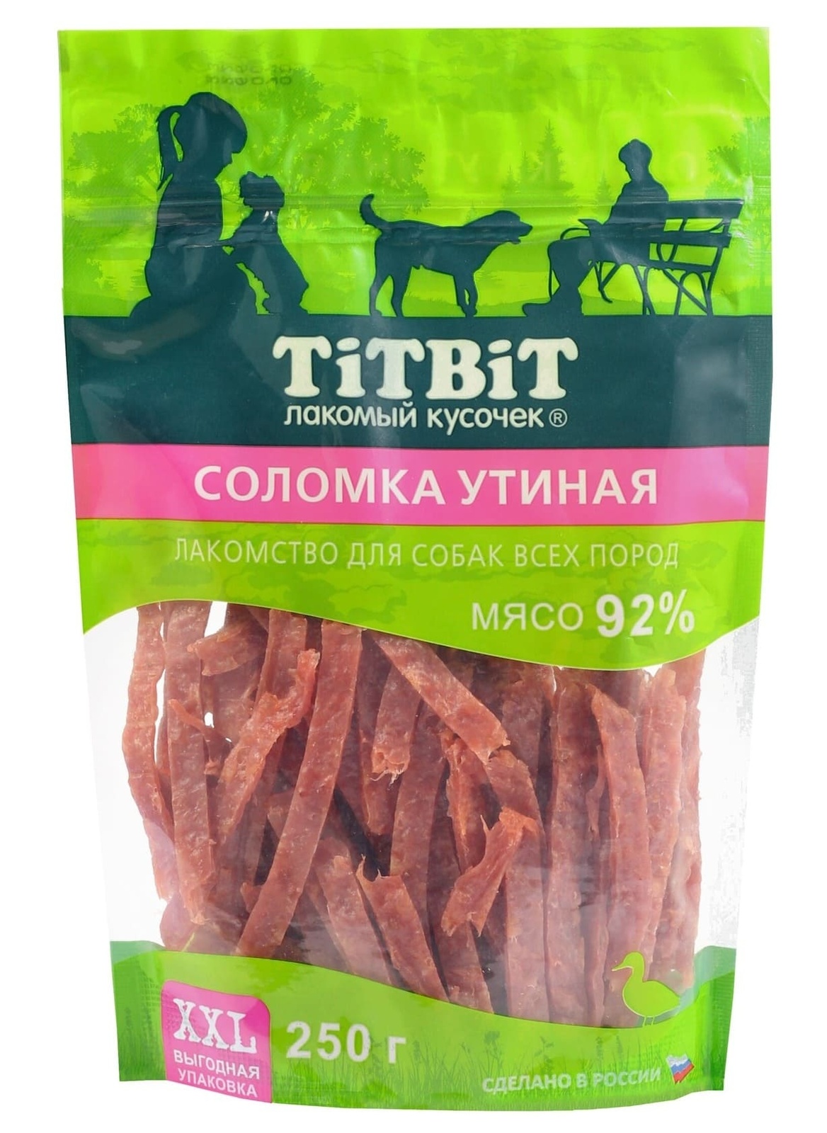 TiTBiT TiTBiT соломка утиная для собак всех пород выгодная упаковка XXL (250 г)
