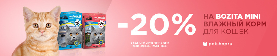 -20% на влажный корм Bozita mini!