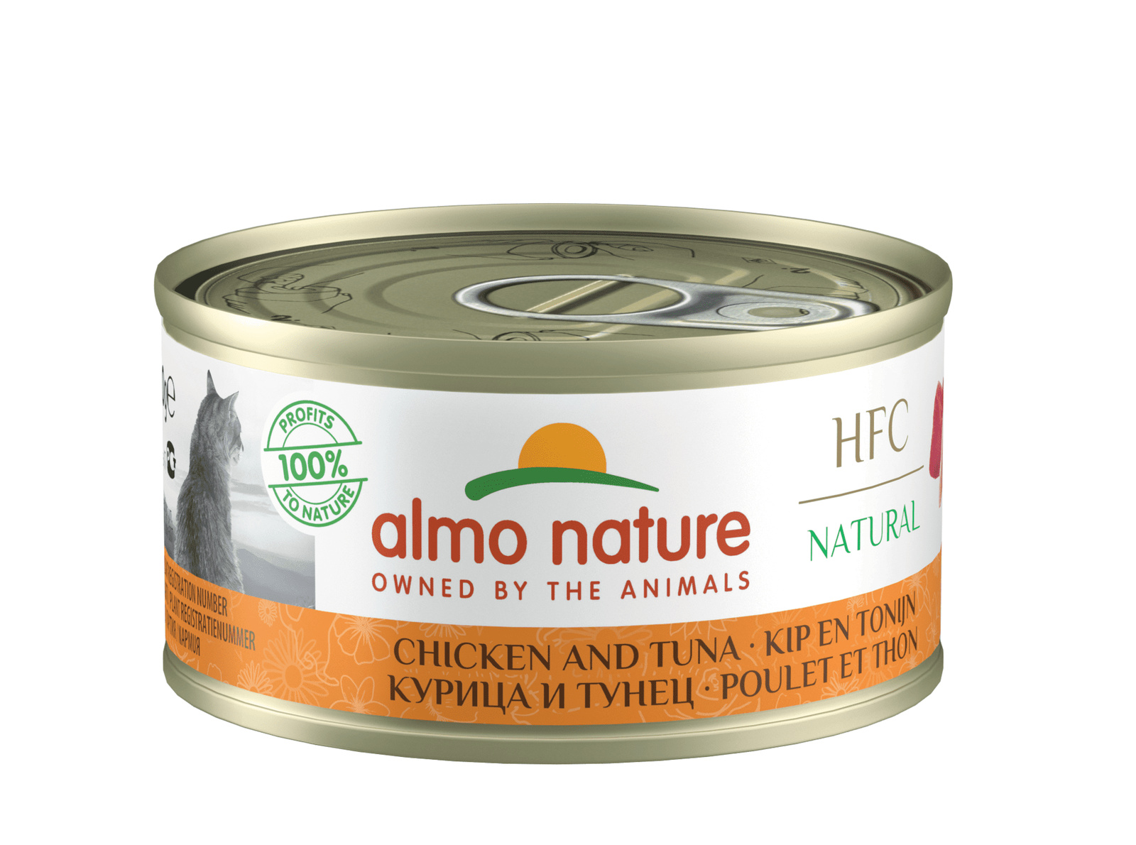 Almo Nature консервы для кошек, с курицей и тунцом, 75% мяса (1,68 кг)