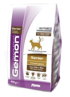 Корм для пожилых кошек, с курицей и рисом GEMON (Monge) Корм для пожилых кошек, с курицей и рисом GEMON (Monge)