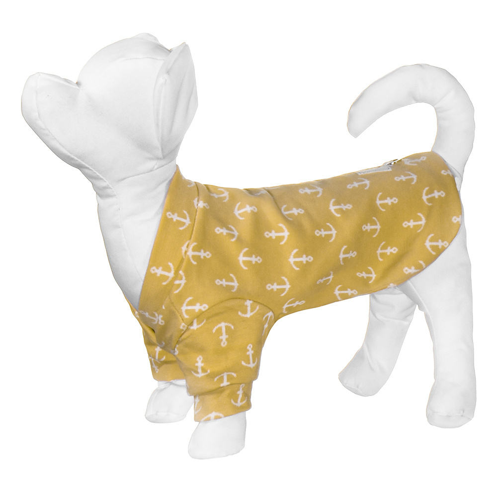 Yami-Yami одежда Yami-Yami одежда толстовка для собак с принтом якорь, жёлтая (S) 51683