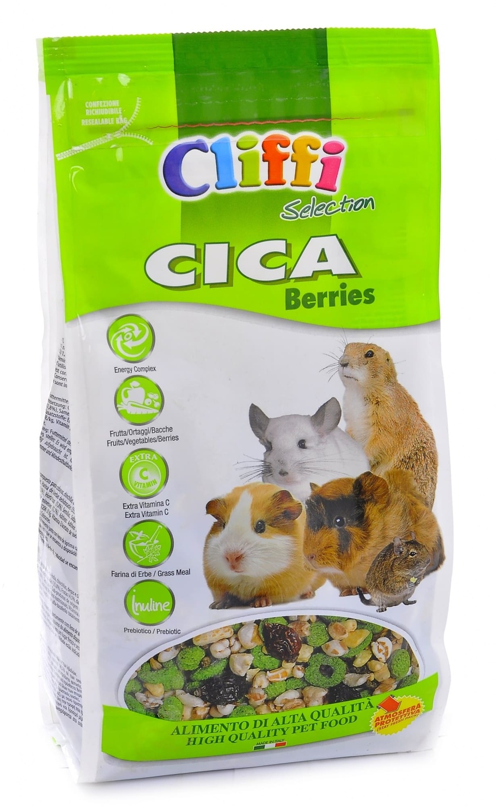 Cliffi (Италия) Cliffi (Италия) корм для морских свинок, шиншилл, дегу и луговых собачек (800 г) cliffi италия cliffi италия корм с фруктами для кроликов 800 г