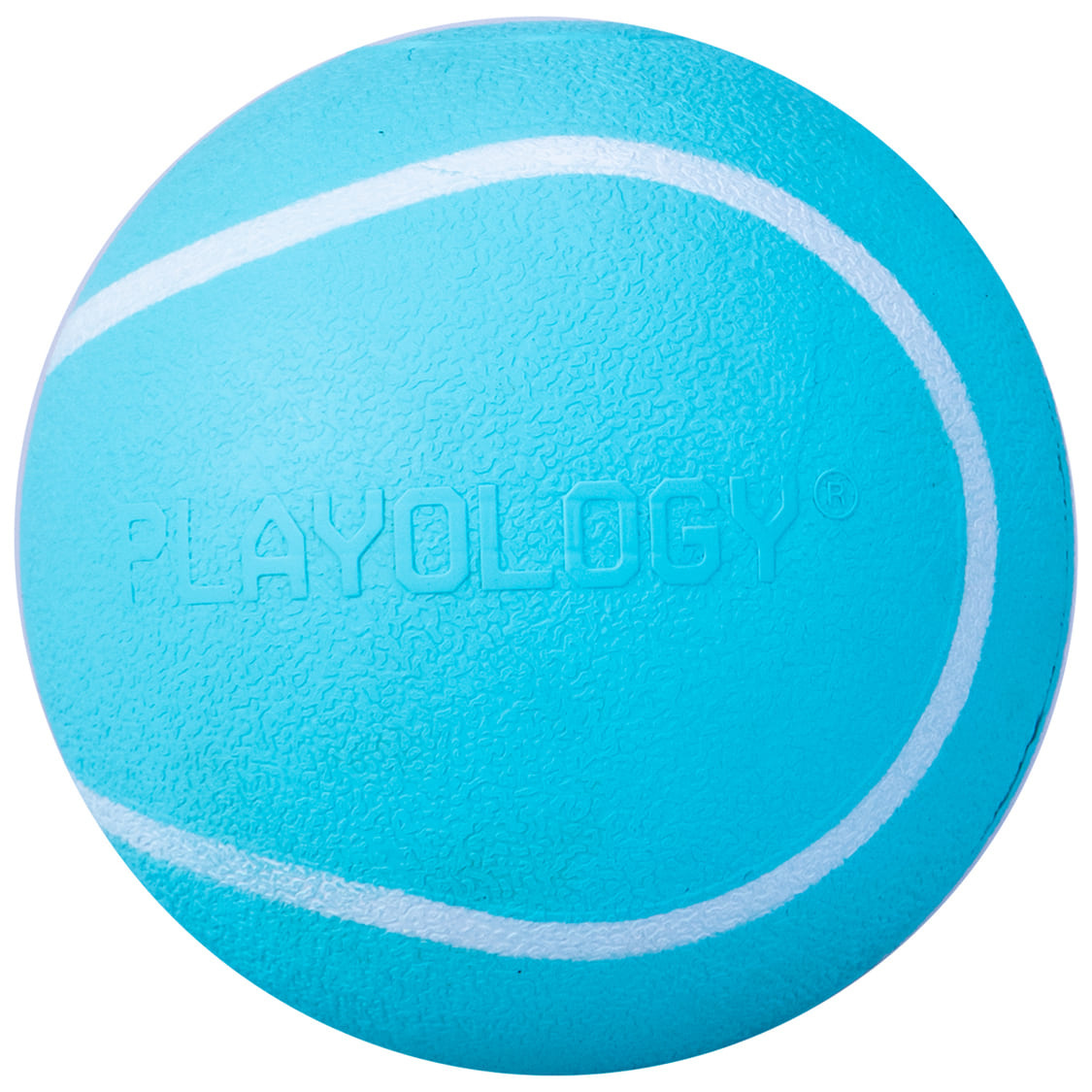 Playology Playology жевательный мяч Playology SQUEAKY CHEW BALL с пищалкой и с ароматом арахиса, цвет голубой (6 см) rogz мяч с пищалкой squeekz красный squeekz ball 0 059 кг
