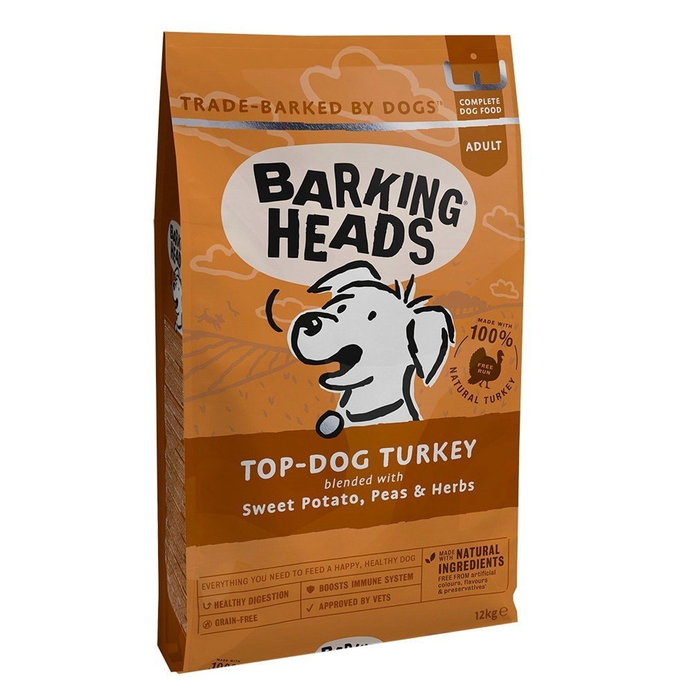 Корм Barking Heads беззерновой для собак, с индейкой и бататом "Бесподобная индейка" (2 кг) 