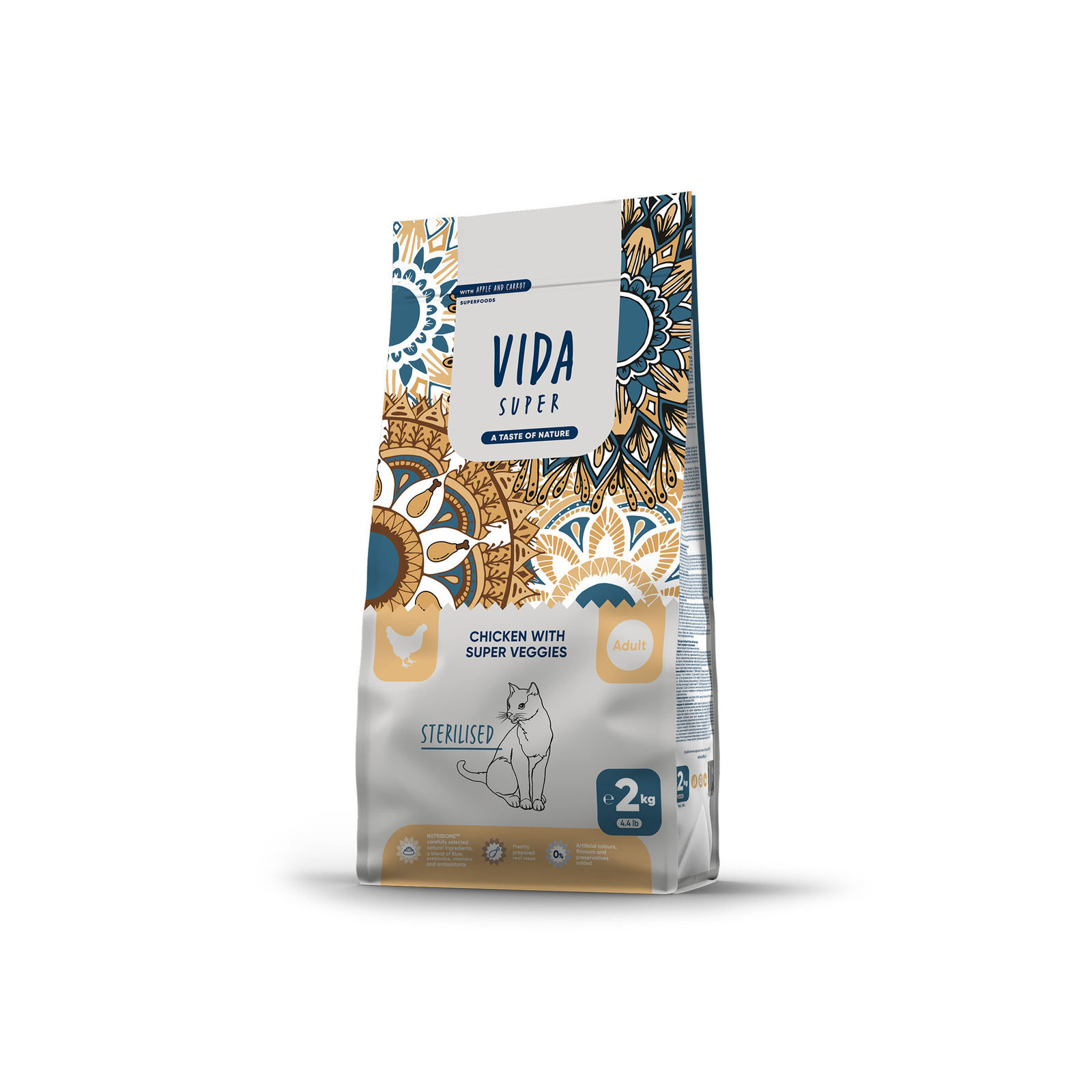 VIDA Super VIDA Super корм для взрослых стерилизованных кошек с курицей и овощами (10 кг)