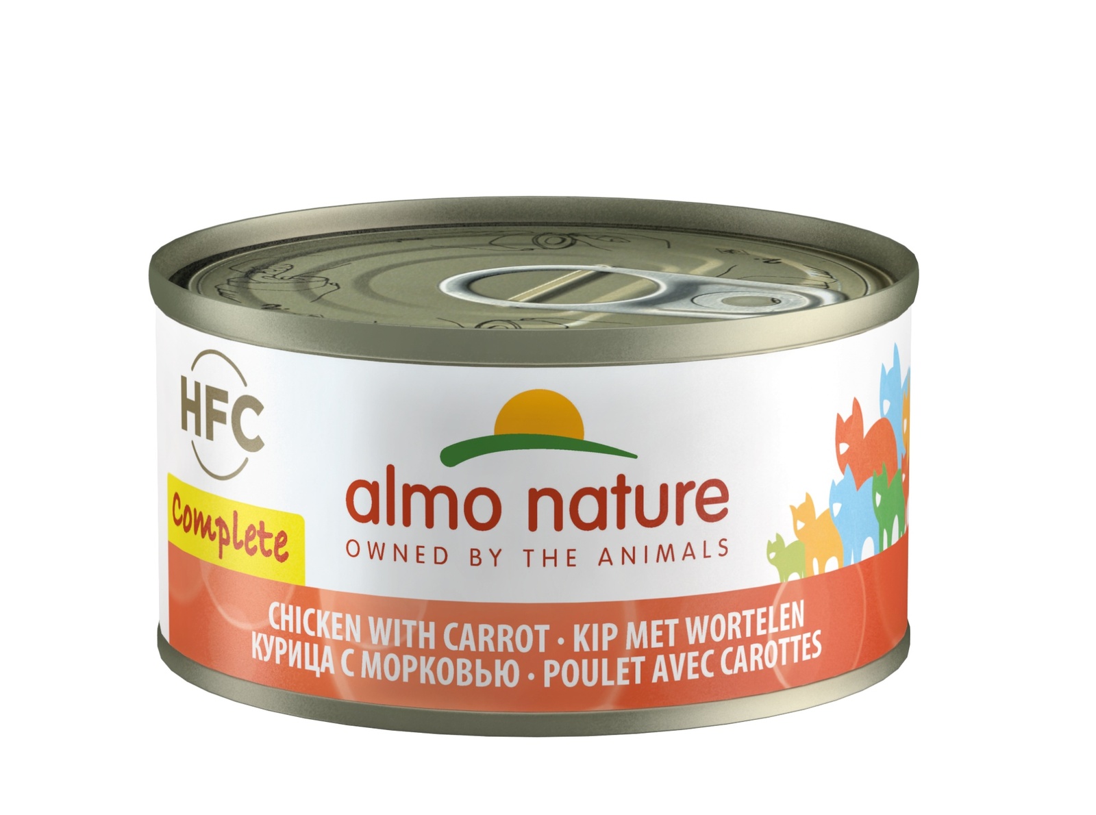 Almo Nature консервы Almo Nature консервы полнорационные для кошек, с курицей и морковью (70 г)