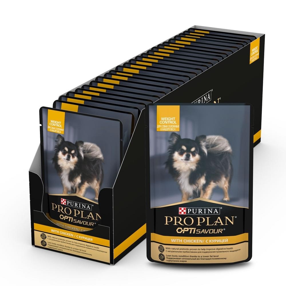 PRO PLAN (консервы) для взрослых собак мелких и карликовых пород, склонных к набору веса, с курицей в соусе (85 г) 