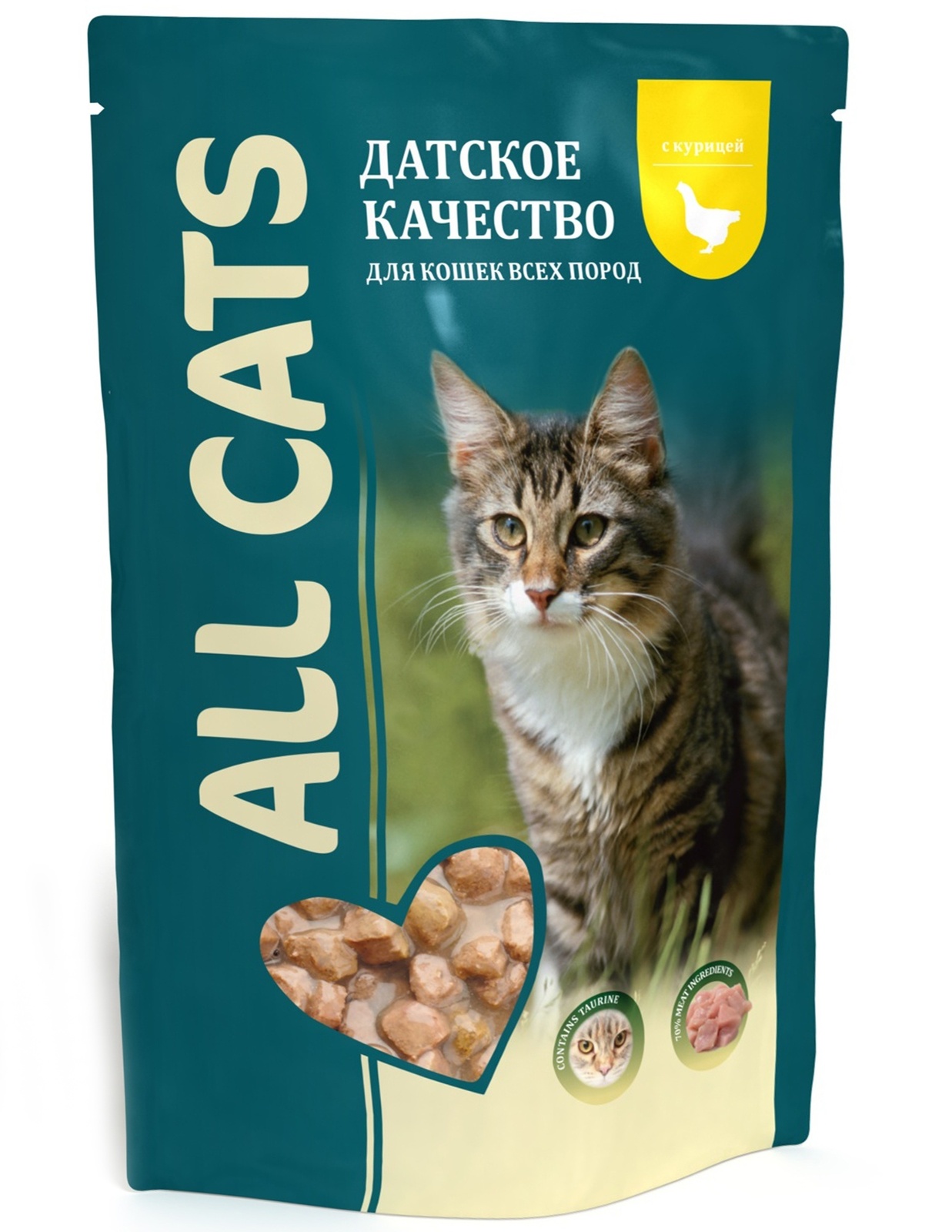 All Cats пауч с тефтельками из курицы в соусе для кошек (85 г) 