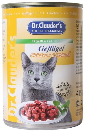 Dr.Clauder's Dr.Clauder's консервы для кошек с курицей (415 г) dr clauders консервы для кошек с сердцем 0 415 кг 21631 10 шт