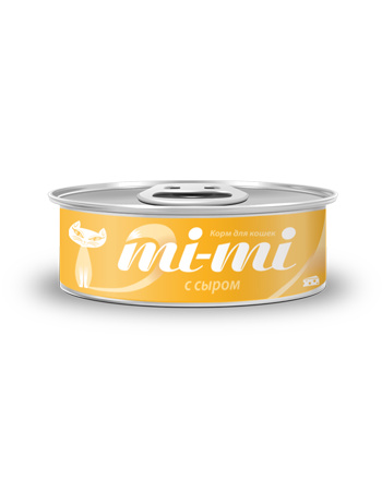 mi-mi консервы для кошек и котят с кусочками тунца с сыром в желе (80 г)