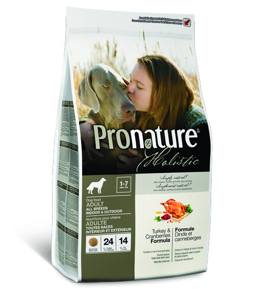 Pronature Корм Pronature holistic для взрослых собак: Индейка с клюквой (2,72 кг)