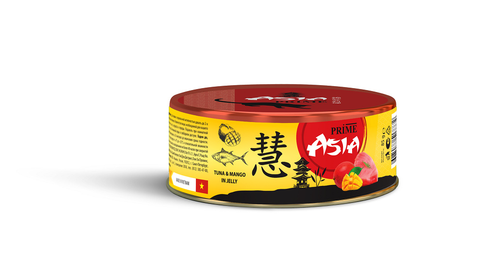 Prime Asia консервы для кошек Тунец с манго в желе (1 шт)