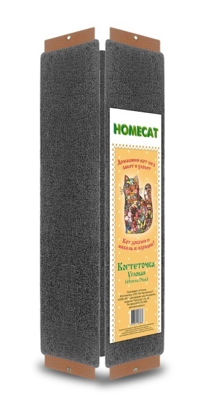 Homecat Homecat когтеточка с кошачьей мятой, угловая (1,83 кг) homecat венге когтеточка с кошачьей мятой угловая 65х25 см