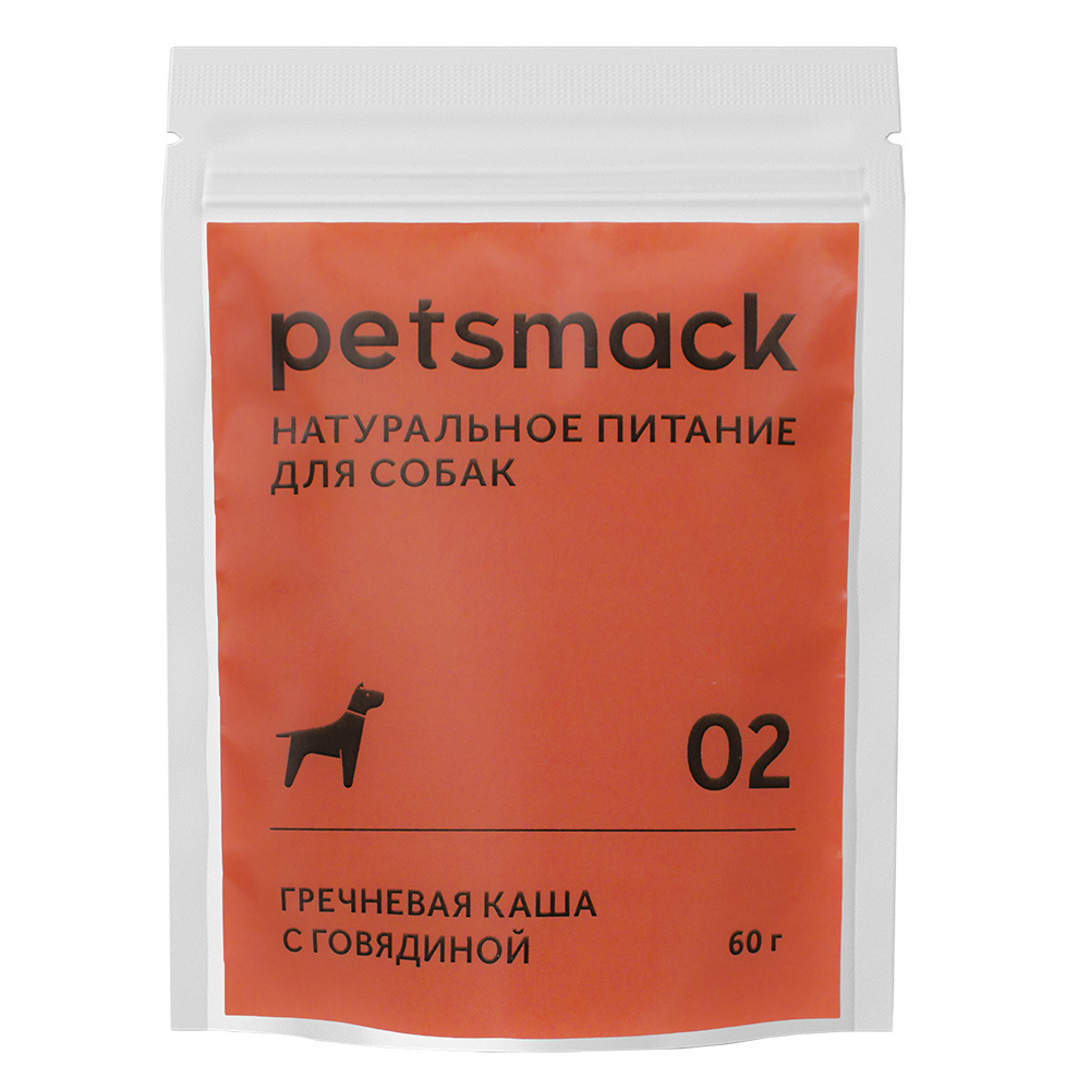 цена Petsmack лакомства Petsmack лакомства каша быстрого заваривания гречневая с говядиной (60 г)