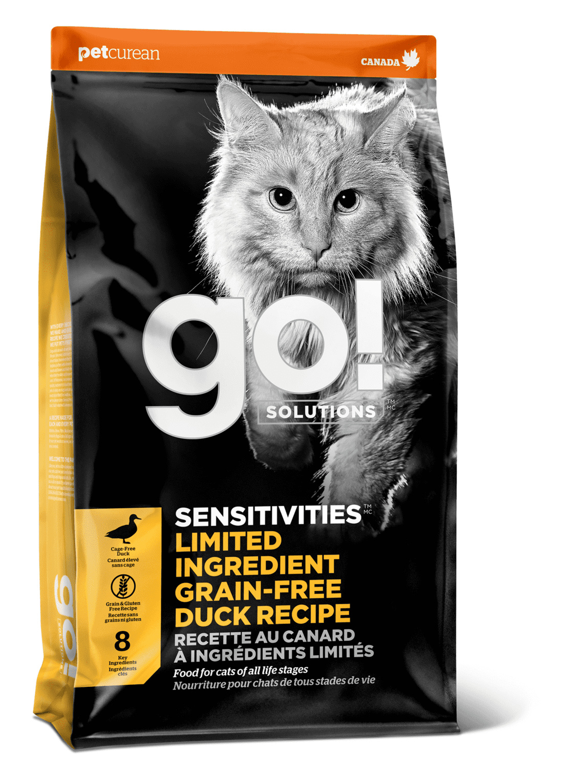 GO'KITCHEN беззерновой для котят и кошек с чувствительным пищеварением, со свежей уткой (3,63 кг)