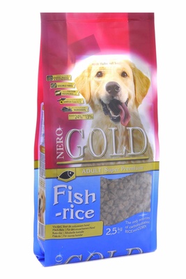 Для взрослых собак: рыбный коктейль, рис и овощи