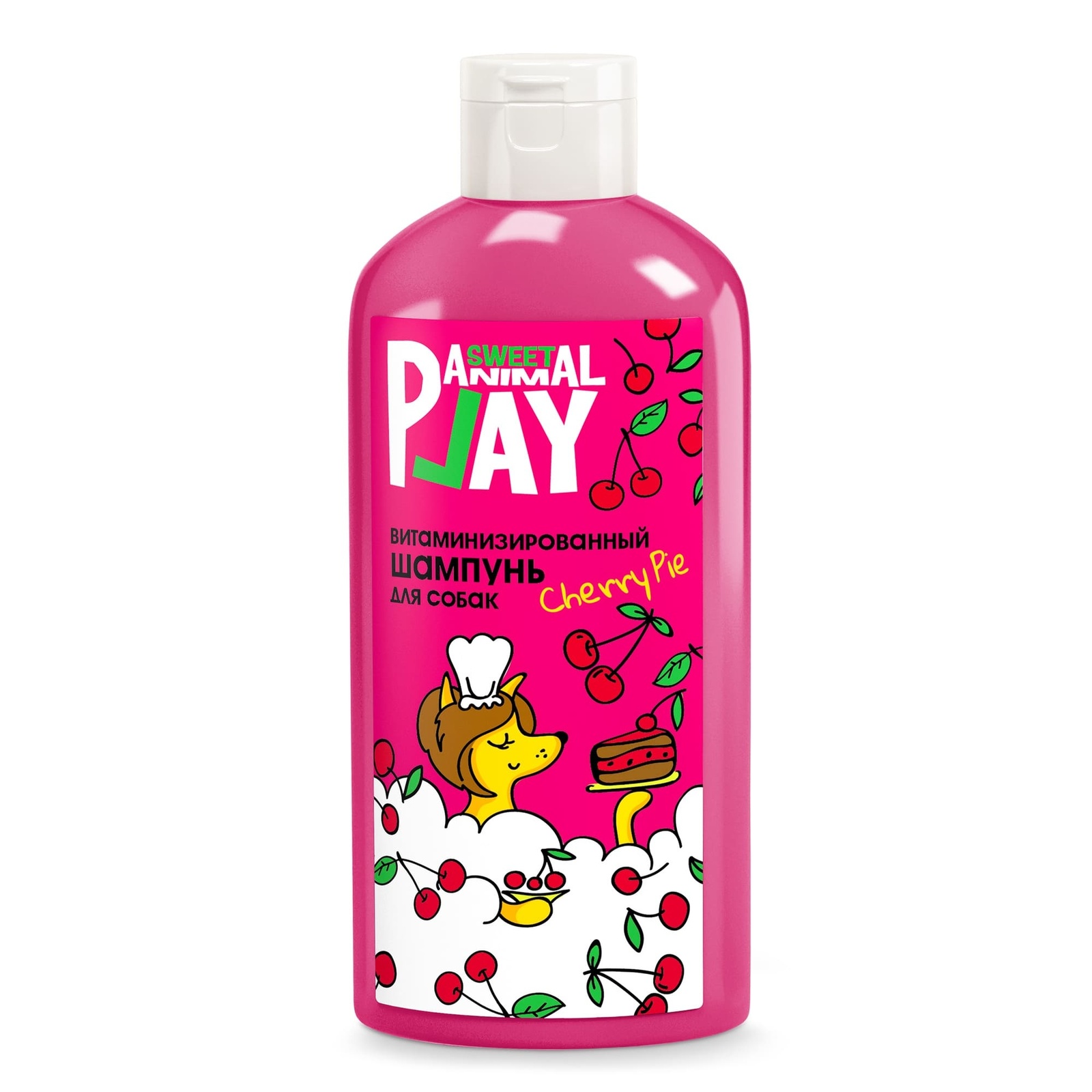цена Animal Play Animal Play шампунь витаминизированный для собак и кошек, ВИШНЕВЫЙ ПАЙ (300 мл)