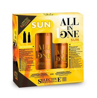 All in one Sun Набор Шампунь 250 мл и маска-спрей 150 мл All in one Sun Набор Шампунь 250 мл и маска-спрей 150 мл 28431 Selective Professional
