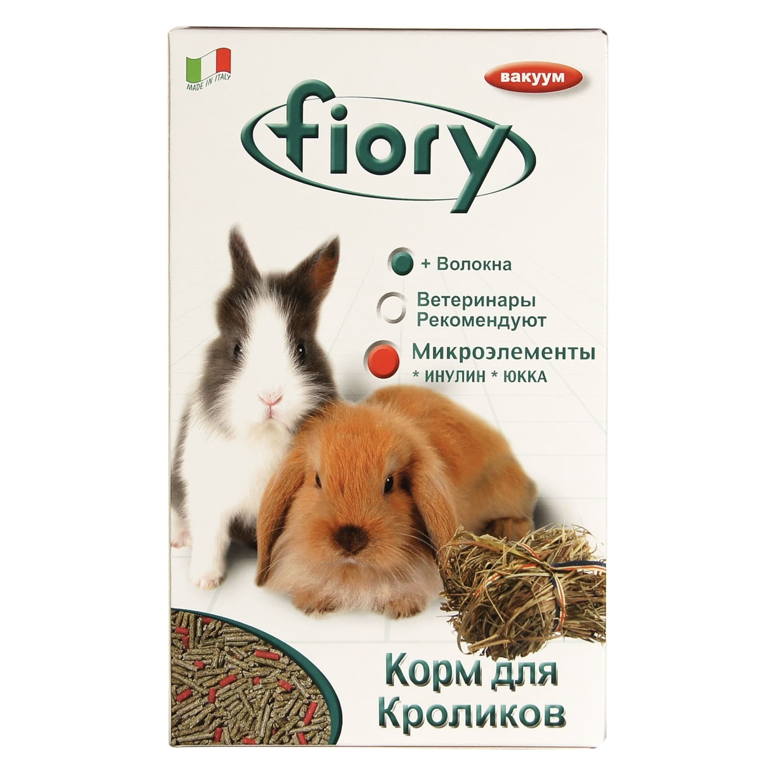 Fiory Fiory корм для кроликов, гранулированный (850 г) корм fiory breeders гранулированный для карликовых кроликов 800 г