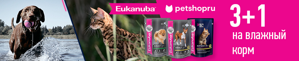 Каждый четвертый пауч от Eukanuba в подарок!