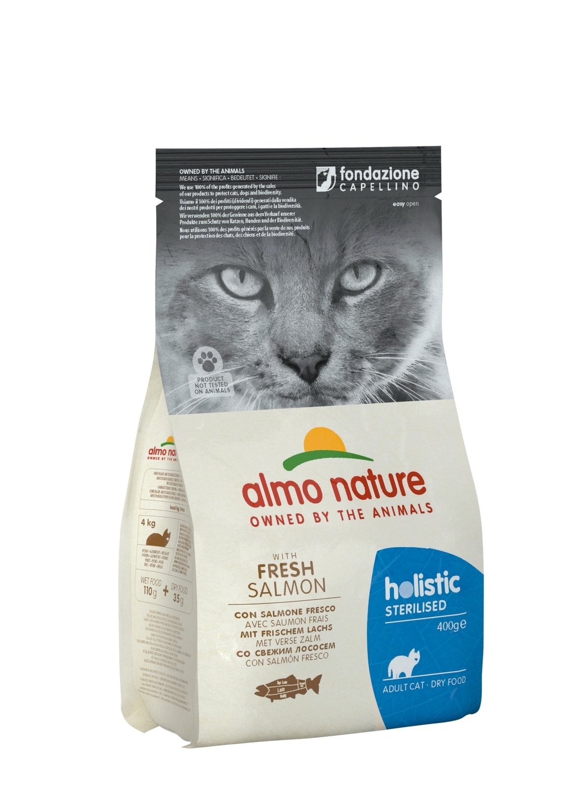 Корм Almo Nature для кастрированных кошек, с лососем и рисом (2 кг)