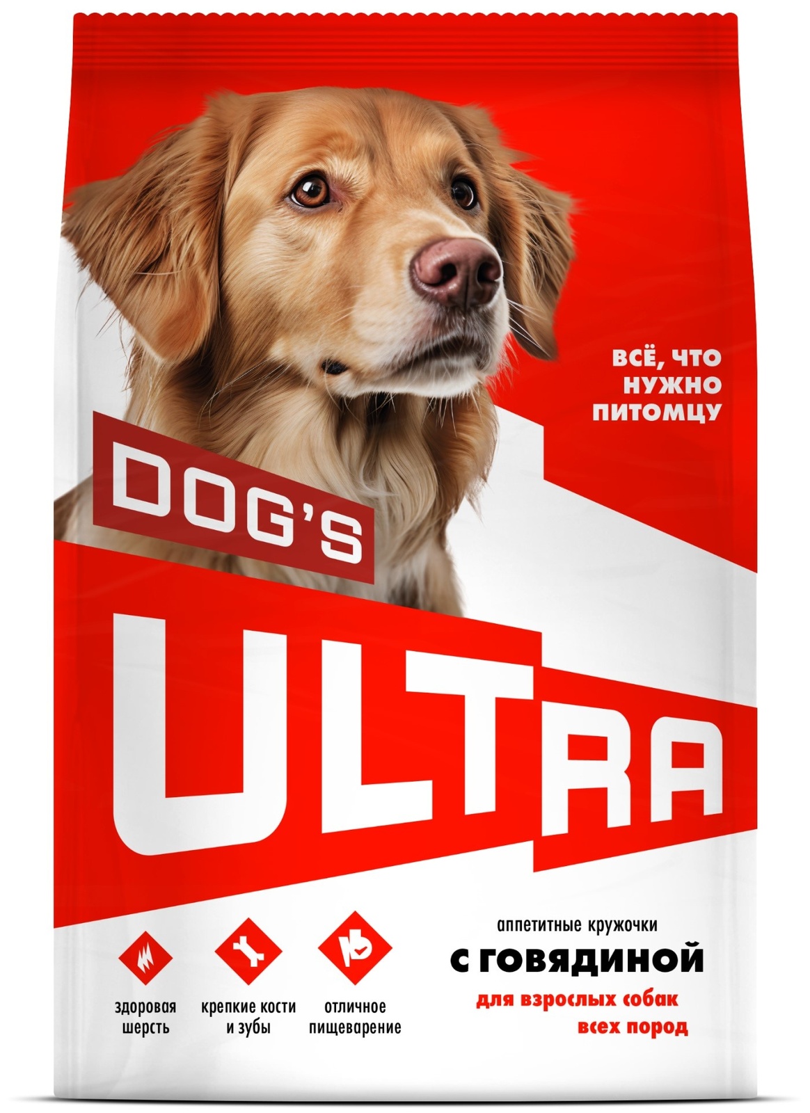 ULTRA ULTRA аппетитные кружочки с говядиной для взрослых собак всех пород (3 кг)